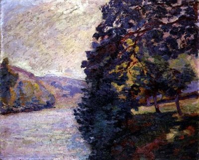 Zonsopgang bij Crozant, Bretagne, c.1916 door Jean Baptiste Armand Guillaumin