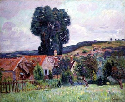 Het gehucht, c.1890 door Jean Baptiste Armand Guillaumin