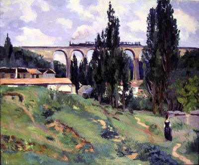 Het viaduct bij Val-Fleury, Meudon (Hauts-de-Seine) door Jean Baptiste Armand Guillaumin