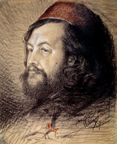 Portret van Theophile Gautier (1811-1872) door Jean Baptiste Auguste Clesinger
