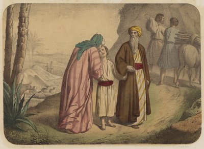 Vertrek voor het Offer door Jean Baptiste Auguste Leloir