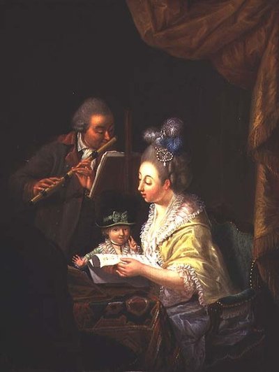 De Muziekles door Jean Baptiste Bernard Coclers