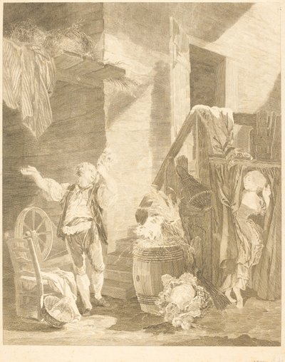 Roos en Colas door Jean Baptiste Blaise Simonet after Pierre Antoine Baudouin
