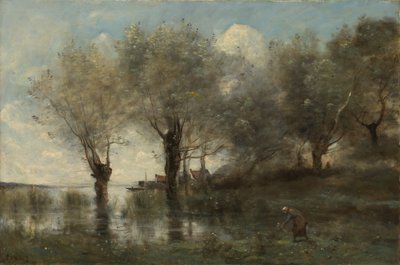 Een vijver in Picardië, ca. 1867 door Jean Baptiste Camille Corot