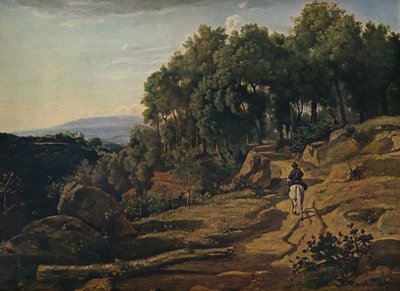 Een uitzicht nabij Volterra, 1838 door Jean Baptiste Camille Corot