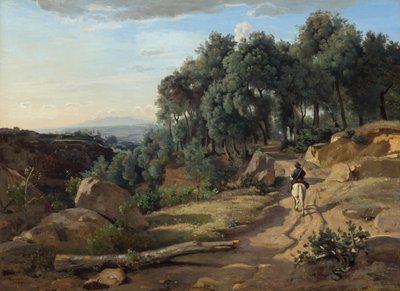 Een Uitzicht nabij Volterra door Jean Baptiste Camille Corot