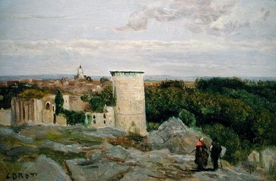 Kasteel van Falaise, c.1846 door Jean Baptiste Camille Corot