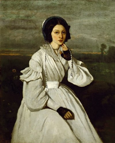 Claire Sennegon, 1837 door Jean Baptiste Camille Corot