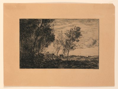 In de Duinen: Souvenir van het Bos bij de Hauge door Jean Baptiste Camille Corot