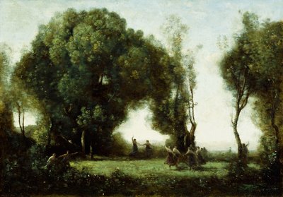 Danse des Nymphes door Jean Baptiste Camille Corot