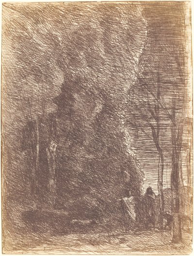 Dante en Virgil door Jean Baptiste Camille Corot