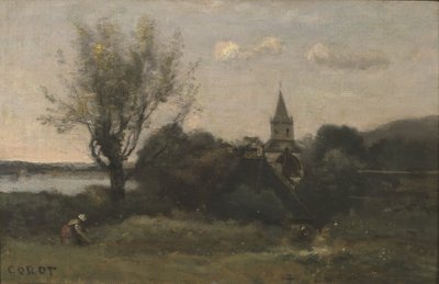 Ennery bij Auvers door Jean Baptiste Camille Corot