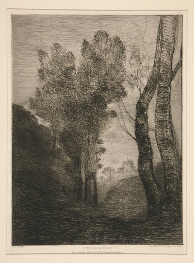 Omgeving van Rome door Jean Baptiste Camille Corot