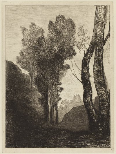 Omgeving van Rome door Jean Baptiste Camille Corot