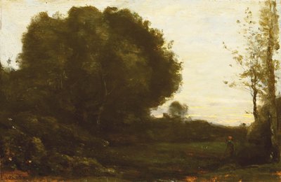 Avond in de Vallei door Jean Baptiste Camille Corot