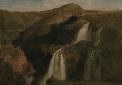 Watervallen van Tivoli door Jean Baptiste Camille Corot