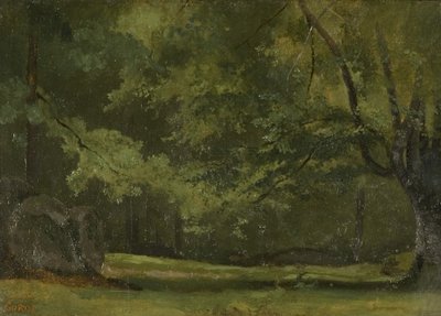 Fontainebleau - in het Bos, c. 1823-24 door Jean Baptiste Camille Corot