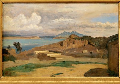 Ischia, gezien vanaf de hellingen van de berg Epomeo - Ischia, gezien ... door Jean Baptiste Camille Corot