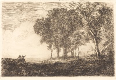 Italiaans landschap door Jean Baptiste Camille Corot
