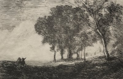 Italiaans landschap door Jean Baptiste Camille Corot