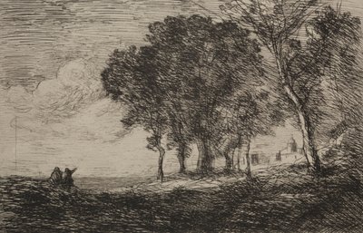 Italiaans landschap, ca. 1865 door Jean Baptiste Camille Corot