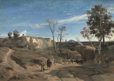 La Cervara, de Romeinse Campagna, c.1830-1831 door Jean Baptiste Camille Corot