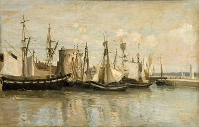La Rochelle. Ingang van de droogdokhaven door Jean Baptiste Camille Corot