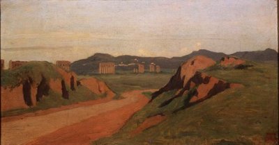 Landschap door Jean Baptiste Camille Corot