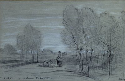 Landschap, 1864 door Jean Baptiste Camille Corot