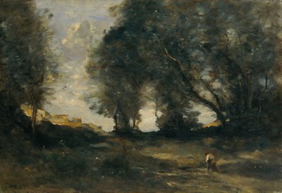 Landschap, ca. 1860 (olieverf op doek) door Jean Baptiste Camille Corot