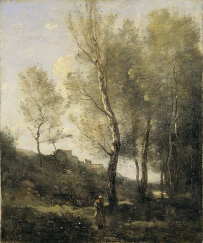 Landschap met Populieren door Jean Baptiste Camille Corot