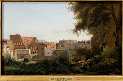 Le Colisee vu des jardins Farnese - Het Collosseum, gezien vanuit de tuinen van Farnese ... door Jean Baptiste Camille Corot