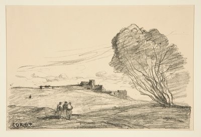 Het Buitenfort door Jean Baptiste Camille Corot