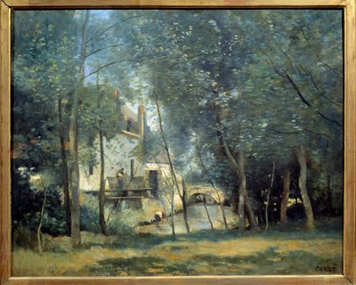 Le Moulin de Saint-Nicolas-Lez-Arras door Jean Baptiste Camille Corot