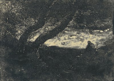 De dromer door Jean Baptiste Camille Corot