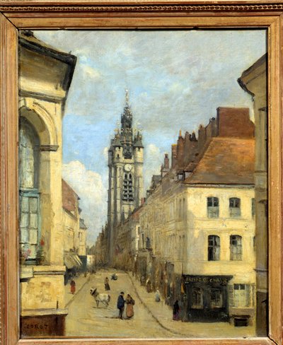 Le belfort de Douai door Jean Baptiste Camille Corot