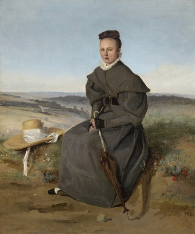 Louise Harduin, 1831 door Jean Baptiste Camille Corot
