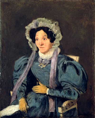 Madame Corot, moeder van de kunstenaar, ca. 1845 door Jean Baptiste Camille Corot