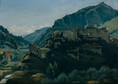 Meridionale dorp door Jean Baptiste Camille Corot