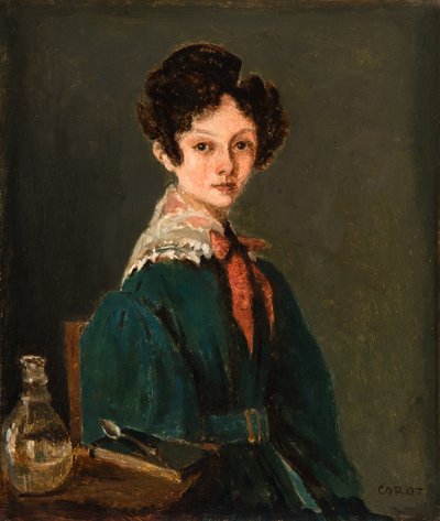 Mme Lemaistre, geboren Blanche Sennegon, nicht van Corot door Jean Baptiste Camille Corot