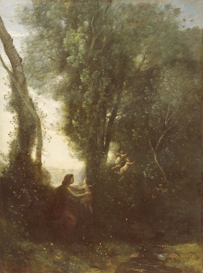 Ochtend, 1865 door Jean Baptiste Camille Corot