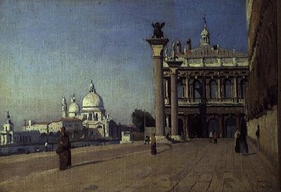 Ochtend in Venetië door Jean Baptiste Camille Corot