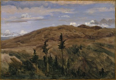 Bergen in Auvergne, 1841-42 door Jean Baptiste Camille Corot
