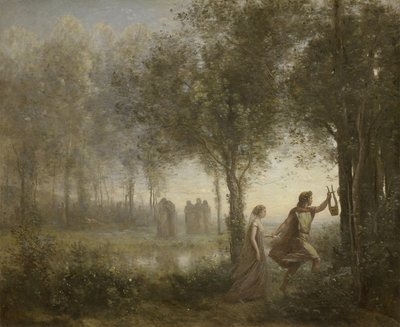 Orpheus Leidt Eurydice uit de Onderwereld door Jean Baptiste Camille Corot
