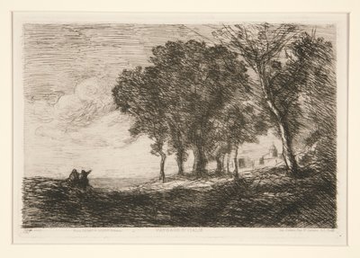 Landschap van door Jean Baptiste Camille Corot