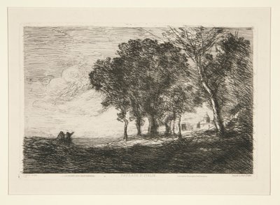 Landschap door Jean Baptiste Camille Corot