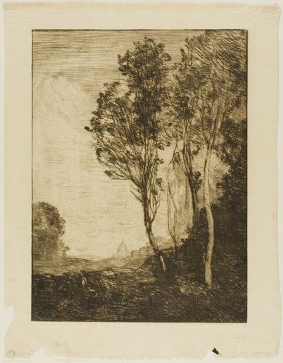 Herinnering aan Italië door Jean Baptiste Camille Corot