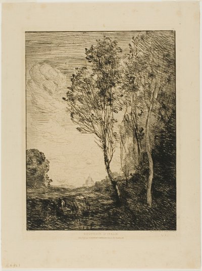 Herinnering aan Italië door Jean Baptiste Camille Corot