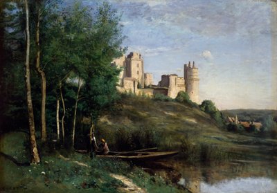 Ruïnes van het Kasteel van Pierrefonds door Jean Baptiste Camille Corot
