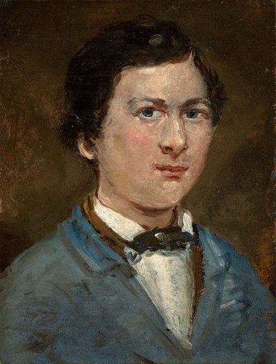 Zelfportret, c.1818-1821 door Jean Baptiste Camille Corot